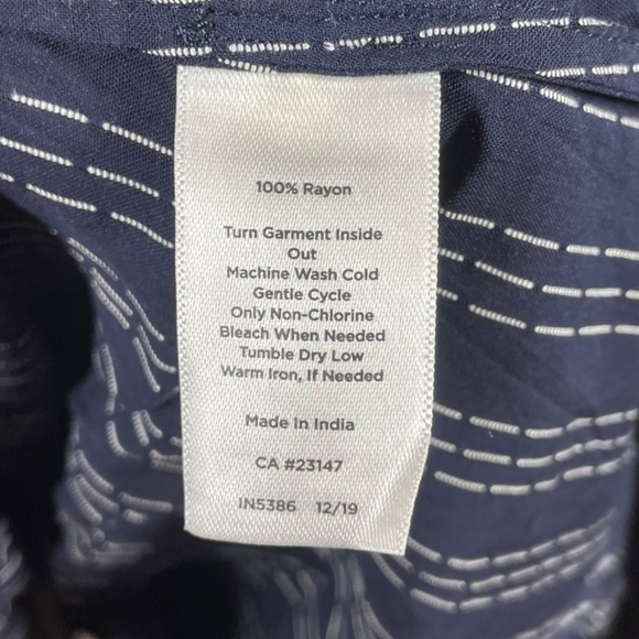 NEW Talbots Shirt Womens Small blue white stripe henley button up casual classic - Picture 6 of 9